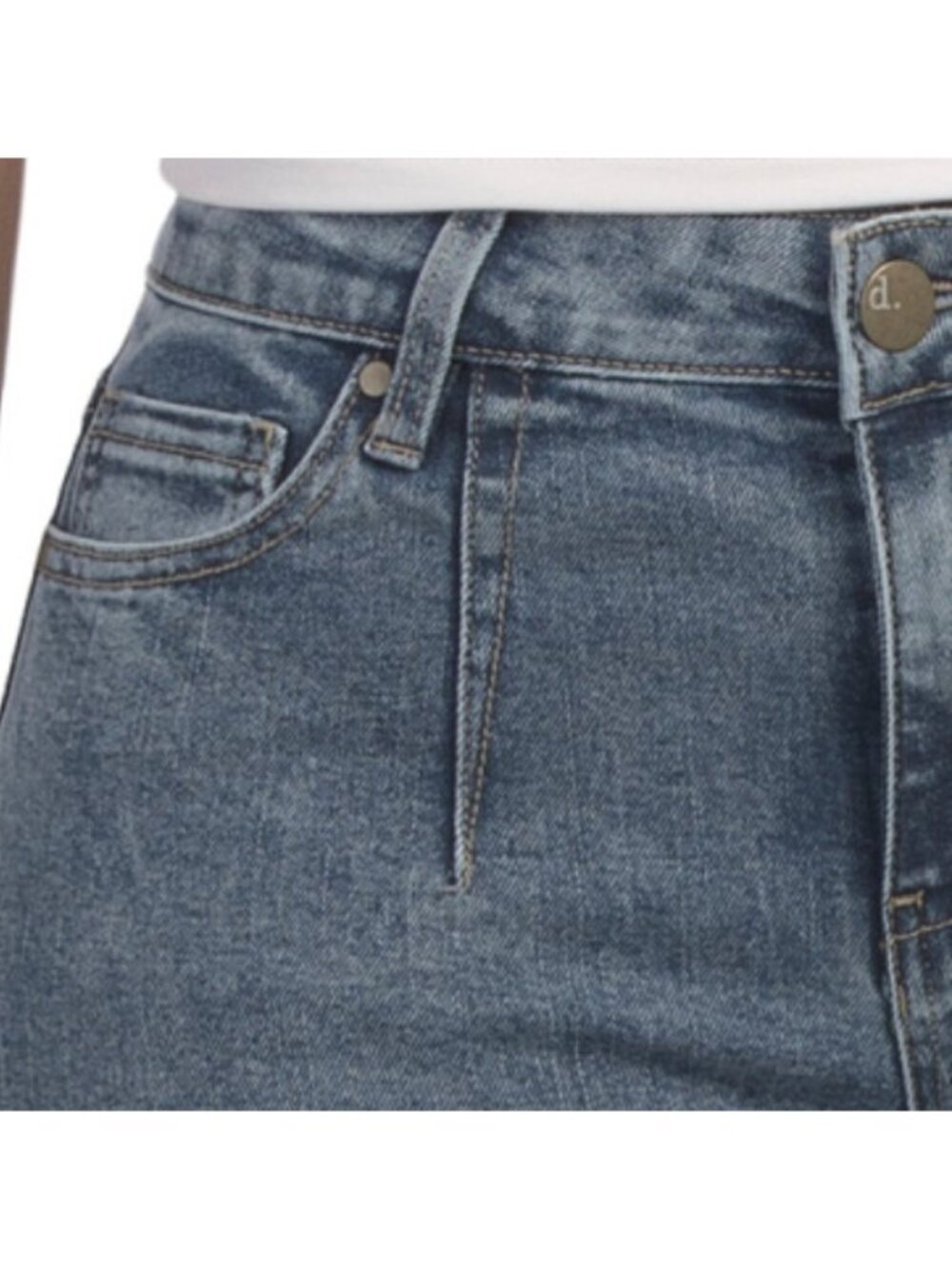D. JEANS Wide Leg Jeans With Front Darts - Picture 3 of 3